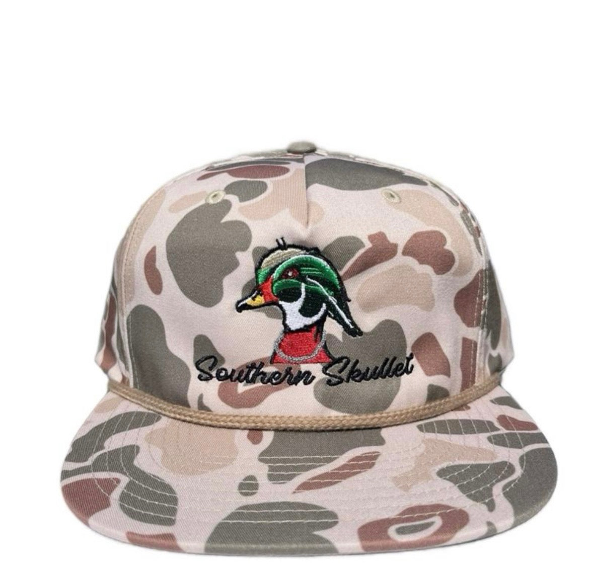 Tan old school camo southern Skullet hat
